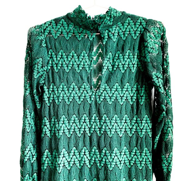 free people long sleeve boho dress w/flare sleeves - Picture 9 of 10